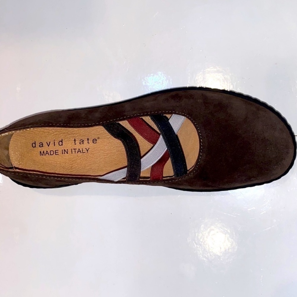 DAVID TATE MIKA CASUAL NEUTRAL SUEDE BROWN SLIPON ACTIVEWEAR SHOES 7N
